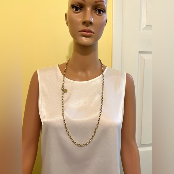 designer Alexis Von Viragh  925 Necklace  Gold Tone Long 33 In / 56g - Picture 4 of 16